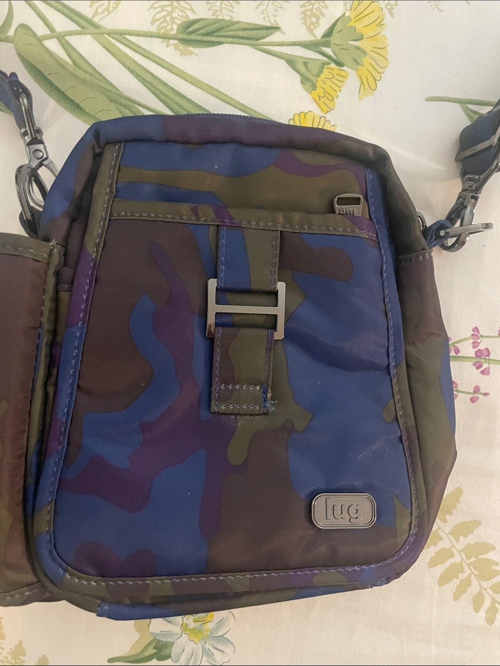 Lug Crossbody Utility Bag - Blue Camouflage - Picture 2 of 11